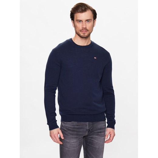 Napapijri Sweter Damavand NP0A4GJU Granatowy Regular Fit ze sklepu MODIVO w kategorii Swetry męskie - zdjęcie 182662227
