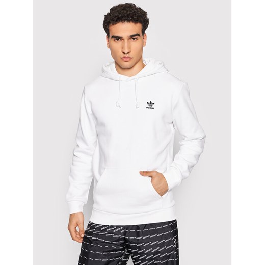 adidas Bluza adicolor Essentials Trefoil H34649 Biały Regular Fit ze sklepu MODIVO w kategorii Bluzy męskie - zdjęcie 182662276