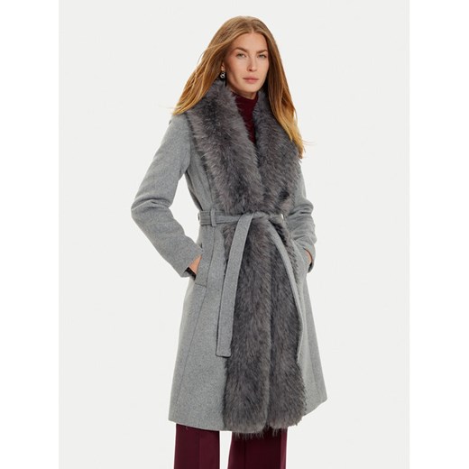 Marciano Guess Płaszcz wełniany 4BGL09 9957Z Szary Regular Fit ze sklepu MODIVO w kategorii Płaszcze damskie - zdjęcie 182662368