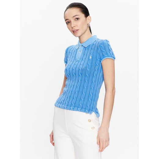 Polo Ralph Lauren Sweter 211891579003 Niebieski Regular Fit ze sklepu MODIVO w kategorii Swetry damskie - zdjęcie 182662478