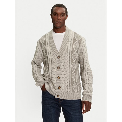Brave Soul Kardigan MK-248ASHBERY Szary Regular Fit ze sklepu MODIVO w kategorii Swetry męskie - zdjęcie 182662515