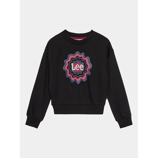 Lee Bluza Graphic Crew BB LEG5122 Czarny Regular Fit ze sklepu MODIVO w kategorii Bluzy dziewczęce - zdjęcie 182662646