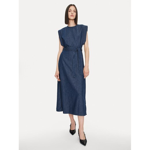 United Colors Of Benetton Sukienka jeansowa 4PMVDV084 Niebieski Regular Fit ze sklepu MODIVO w kategorii Sukienki - zdjęcie 182662678