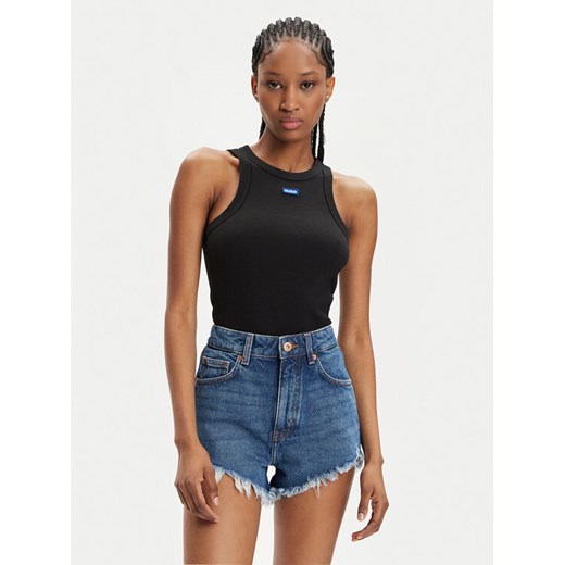 Hugo Top Easy 50508857 Czarny Slim Fit ze sklepu MODIVO w kategorii Bluzki damskie - zdjęcie 182662706