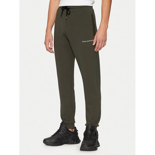 REPLAY Spodnie dresowe M9008 .000.23655 Szary Regular Fit ze sklepu MODIVO w kategorii Spodnie męskie - zdjęcie 182662709