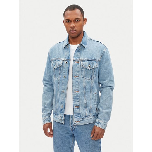 Pepe Jeans Kurtka jeansowa Pinners PM402715 Niebieski Regular Fit ze sklepu MODIVO w kategorii Kurtki męskie - zdjęcie 182662775
