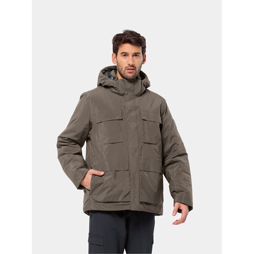 Jack Wolfskin Kurtka zimowa Textor Utility Jkt 1116101 Brązowy Regular Fit ze sklepu MODIVO w kategorii Kurtki męskie - zdjęcie 182662837