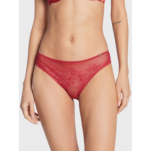 Gossard Figi klasyczne Glossies Lace 13003 Czerwony ze sklepu MODIVO w kategorii Majtki damskie - zdjęcie 182662859
