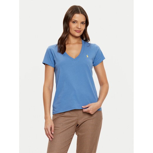 Polo Ralph Lauren T-Shirt 211902403015 Niebieski Regular Fit ze sklepu MODIVO w kategorii Bluzki damskie - zdjęcie 182662868