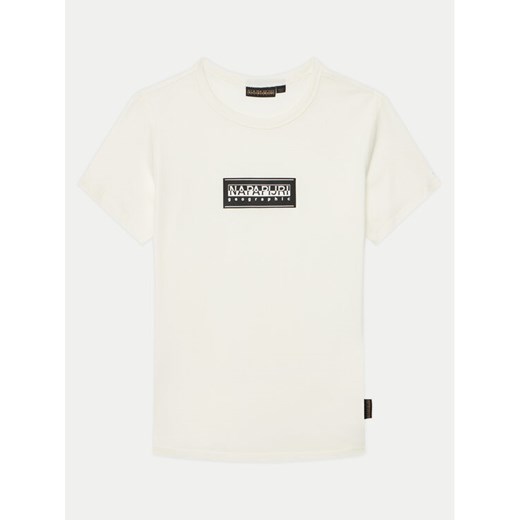 Napapijri T-Shirt Chamois NP0A4ILE D Biały Regular Fit ze sklepu MODIVO w kategorii T-shirty chłopięce - zdjęcie 182662886