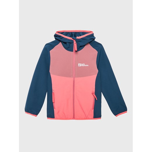 Jack Wolfskin Kurtka softshell Turbulence 1606385 Różowy Regular Fit ze sklepu MODIVO w kategorii Kurtki dziewczęce - zdjęcie 182662888