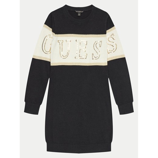 Guess Sukienka dzianinowa J4BK00 Z3IF0 Czarny Regular Fit ze sklepu MODIVO w kategorii Sukienki dziewczęce - zdjęcie 182663009