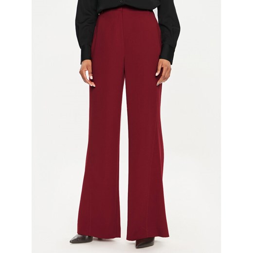 Calvin Klein Spodnie materiałowe K20K207155 Czerwony Wide Leg ze sklepu MODIVO w kategorii Spodnie damskie - zdjęcie 182663036