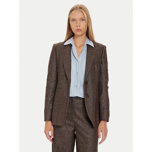 Marella Marynarka Seme 2423046012 Brązowy Regular Fit ze sklepu MODIVO w kategorii Marynarki damskie - zdjęcie 182663059