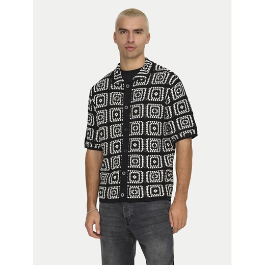 Only & Sons Koszula Bart 22033329 Czarny Relaxed Fit ze sklepu MODIVO w kategorii Koszule męskie - zdjęcie 182663145