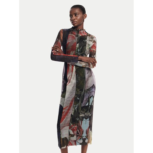 Desigual Sukienka codzienna Carson 24WWVK59 Kolorowy Slim Fit ze sklepu MODIVO w kategorii Sukienki - zdjęcie 182663156