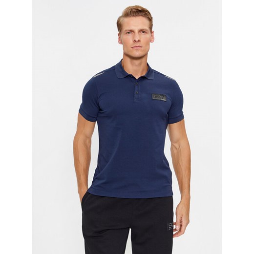 EA7 Emporio Armani Polo 6RPF78 PJBVZ 1554 Granatowy Regular Fit ze sklepu MODIVO w kategorii T-shirty męskie - zdjęcie 182663266