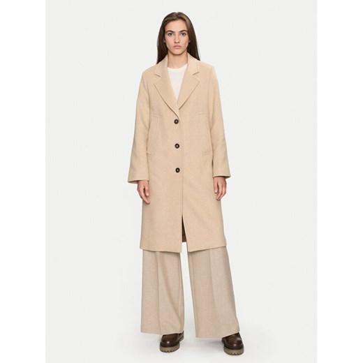 Marc O'Polo Płaszcz wełniany 408 0294 71265 Beżowy Regular Fit ze sklepu MODIVO w kategorii Płaszcze damskie - zdjęcie 182663276