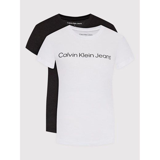 Calvin Klein Jeans Komplet 2 t-shirtów J20J220161 Kolorowy Slim Fit ze sklepu MODIVO w kategorii Bluzki damskie - zdjęcie 182663295