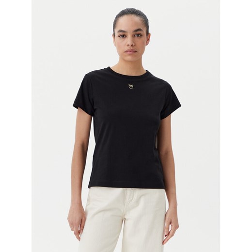 PINKO T-Shirt 100373 A2OG Czarny Regular Fit ze sklepu MODIVO w kategorii Bluzki damskie - zdjęcie 182663297