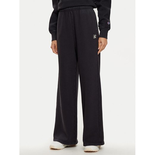 Champion Spodnie dresowe 117661 Czarny Wide Leg ze sklepu MODIVO w kategorii Spodnie damskie - zdjęcie 182663339