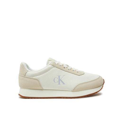 Calvin Klein Jeans Sneakersy Runner Laceup Low Mix Mg YW0YW01798 Biały ze sklepu MODIVO w kategorii Buty sportowe damskie - zdjęcie 182663558