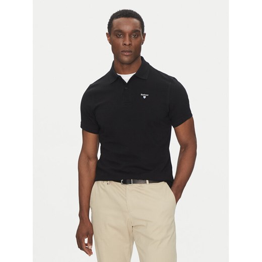 Barbour Polo Original Sports MML0358BK31 Czarny Tailored Fit ze sklepu MODIVO w kategorii T-shirty męskie - zdjęcie 182663616