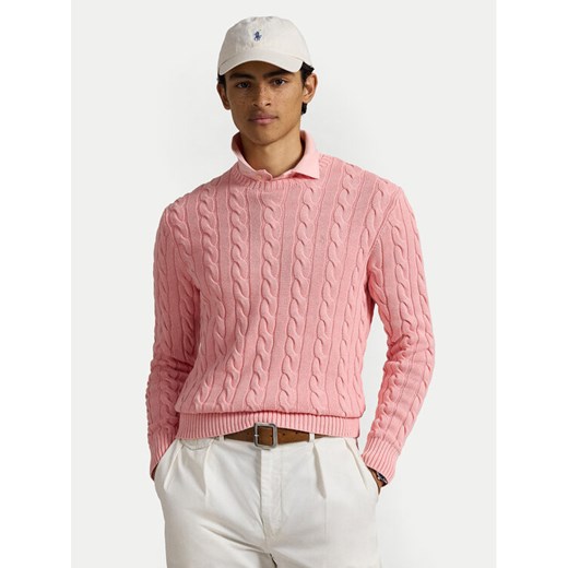Polo Ralph Lauren Sweter 710965867004 Różowy Regular Fit ze sklepu MODIVO w kategorii Swetry męskie - zdjęcie 182663657