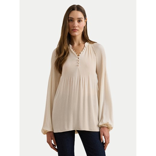 LAUREN RALPH LAUREN Bluzka 200909387003 Écru ze sklepu MODIVO w kategorii Bluzki damskie - zdjęcie 182663697