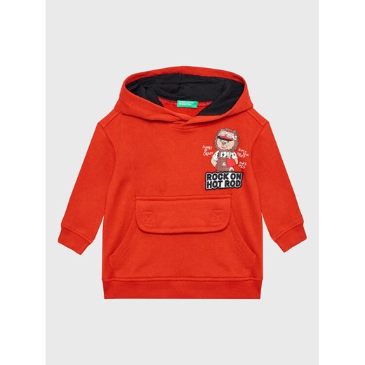United Colors Of Benetton Bluza 3J74G2007 Czerwony Regular Fit ze sklepu MODIVO w kategorii Bluzy chłopięce - zdjęcie 182663769
