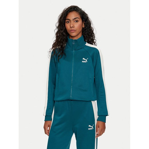 Puma Bluza Iconic T7 627994 Zielony Regular Fit ze sklepu MODIVO w kategorii Bluzy damskie - zdjęcie 182663786