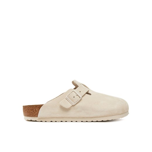 Birkenstock Klapki Boston zamsz 1027667 Biały 43 MODIVO