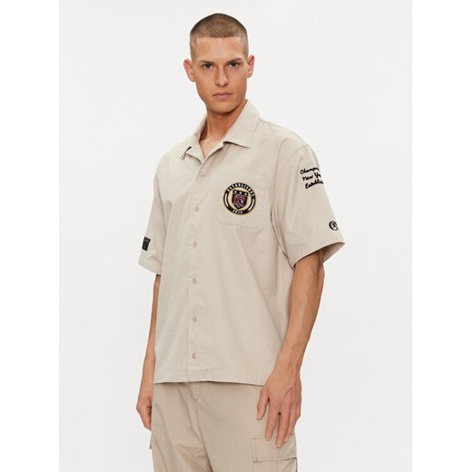 Champion Koszula 220005 Szary Custom Fit ze sklepu MODIVO w kategorii Koszule męskie - zdjęcie 182663895
