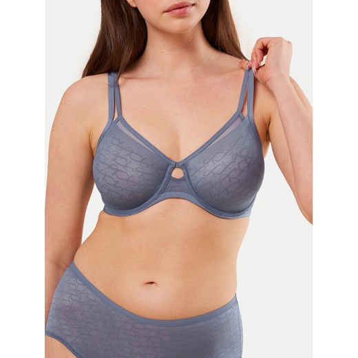 Triumph Biustonosz z fiszbiną Signature Sheer 10215906 Niebieski ze sklepu MODIVO w kategorii Biustonosze - zdjęcie 182664197