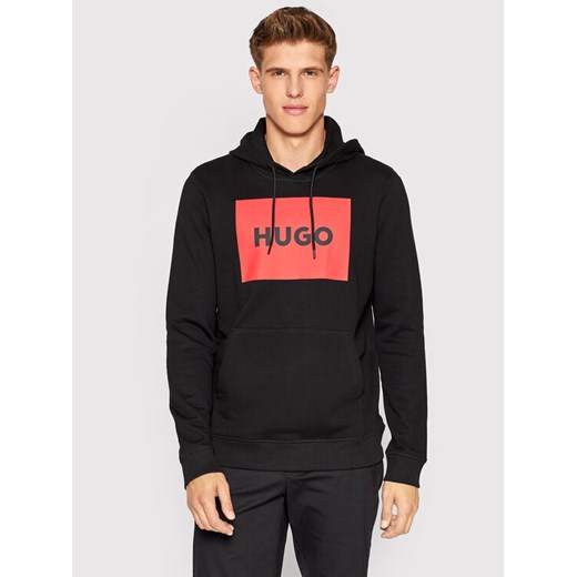 Hugo Bluza Duratschi223 50473168 Czarny Regular Fit ze sklepu MODIVO w kategorii Bluzy męskie - zdjęcie 182664205