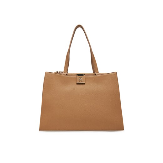 Tommy Hilfiger Torebka Th Her Tote AW0AW17191 Brązowy ze sklepu MODIVO w kategorii Torby Shopper bag - zdjęcie 182664256
