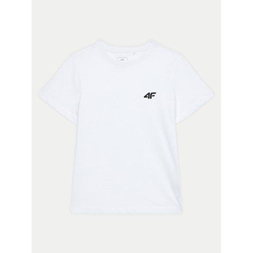 4F T-Shirt 4FJWMM00TTSHM1626 Biały Regular Fit ze sklepu MODIVO w kategorii Bluzki dziewczęce - zdjęcie 182664298