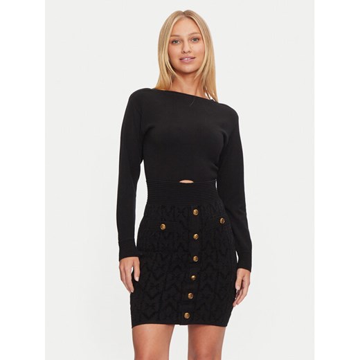 Guess Sukienka dzianinowa 4BGK04 5661Z Czarny Bodycon Fit ze sklepu MODIVO w kategorii Sukienki - zdjęcie 182664325