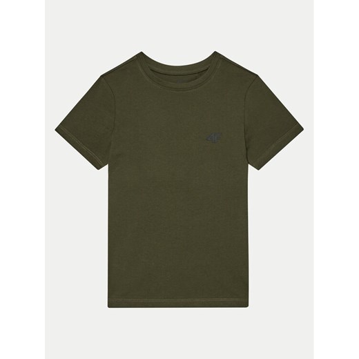 4F T-Shirt 4FJWMM00TTSHM1626 Khaki Regular Fit ze sklepu MODIVO w kategorii T-shirty chłopięce - zdjęcie 182664386
