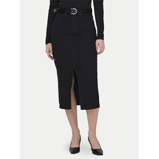 ONLY Spódnica jeansowa Siri 15324365 Czarny Regular Fit ze sklepu MODIVO w kategorii Spódnice - zdjęcie 182664449