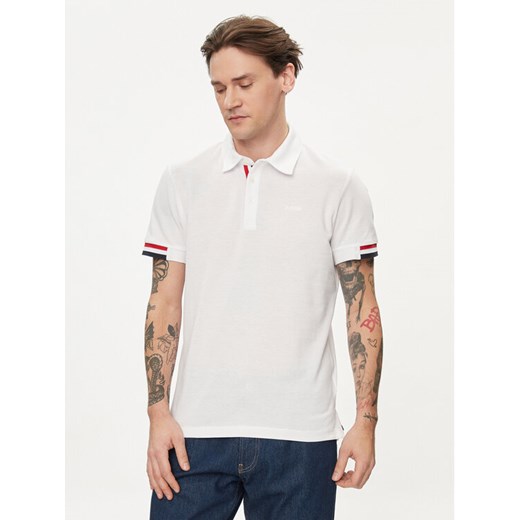 Geox Polo M4510L T2649 F1492 Biały Regular Fit ze sklepu MODIVO w kategorii T-shirty męskie - zdjęcie 182664506