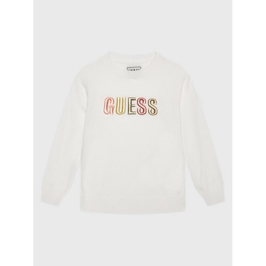 Guess Sweter K3GR00 Z36I0 Biały Regular Fit ze sklepu MODIVO w kategorii Swetry dziewczęce - zdjęcie 182664509