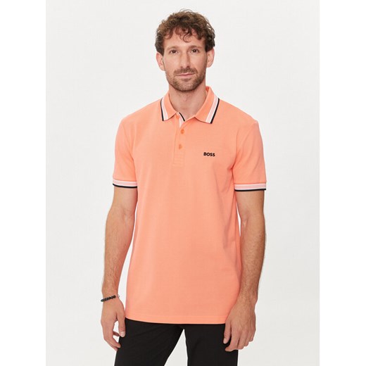 Boss Polo Paddy 50469055 Pomarańczowy Regular Fit ze sklepu MODIVO w kategorii T-shirty męskie - zdjęcie 182664606