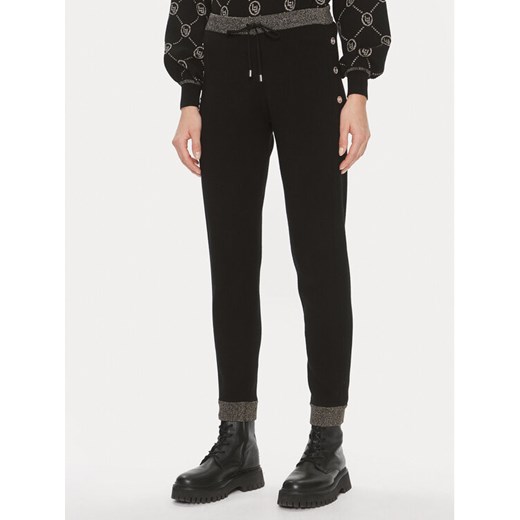 Liu Jo Sport Spodnie materiałowe TF3207 MA63L Czarny Slim Fit ze sklepu MODIVO w kategorii Spodnie damskie - zdjęcie 182664737