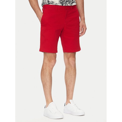 Tommy Hilfiger Szorty materiałowe Brooklyn MW0MW23563 Czerwony Regular Fit ze sklepu MODIVO w kategorii Spodenki męskie - zdjęcie 182664785