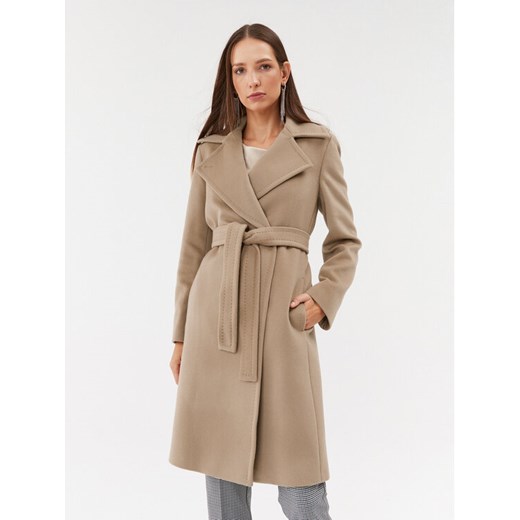 Marella Płaszcz wełniany Marna 2330161838200 Brązowy Regular Fit ze sklepu MODIVO w kategorii Płaszcze damskie - zdjęcie 182664889