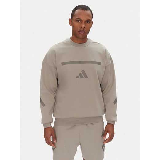 adidas Bluza Z.N.E. JP0383 Beżowy Loose Fit ze sklepu MODIVO w kategorii Bluzy męskie - zdjęcie 182664905