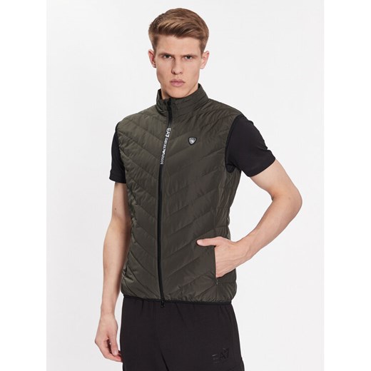 EA7 Emporio Armani Kamizelka 8NPQ03 PNE1Z 1997 Khaki Regular Fit ze sklepu MODIVO w kategorii Kamizelki męskie - zdjęcie 182664906