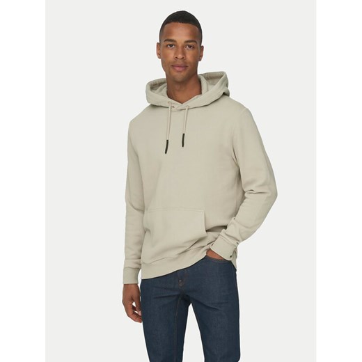 Only & Sons Bluza Ceres 22018685 Beżowy Regular Fit ze sklepu MODIVO w kategorii Bluzy męskie - zdjęcie 182664908