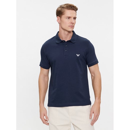 Emporio Armani Underwear Polo 211804 4R461 06935 Granatowy Regular Fit ze sklepu MODIVO w kategorii T-shirty męskie - zdjęcie 182664916